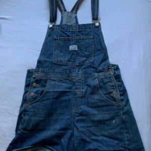 Levi's Dark Blue Jean Shorts Overalls